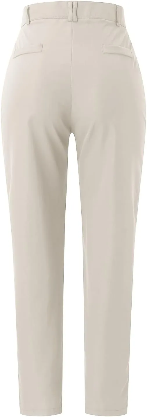 Women's Casual Pants Elegant Casual Daily Straight Leg Casual Pants Suit Pants Solid Color Zipper Button Trousers