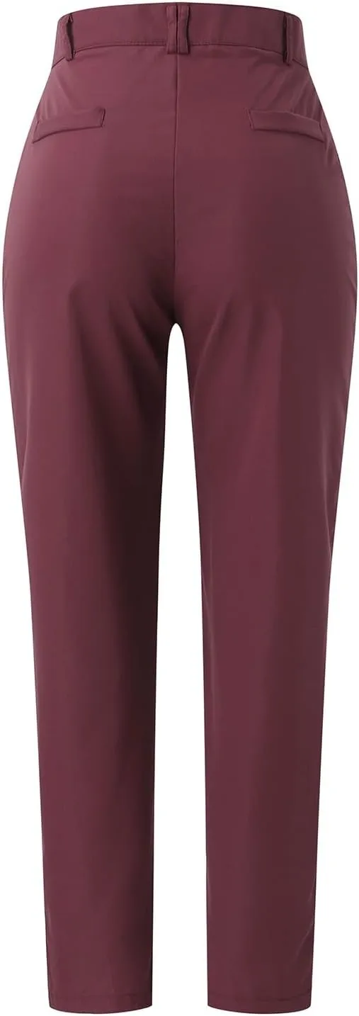 Women's Casual Pants Elegant Casual Daily Straight Leg Casual Pants Suit Pants Solid Color Zipper Button Trousers