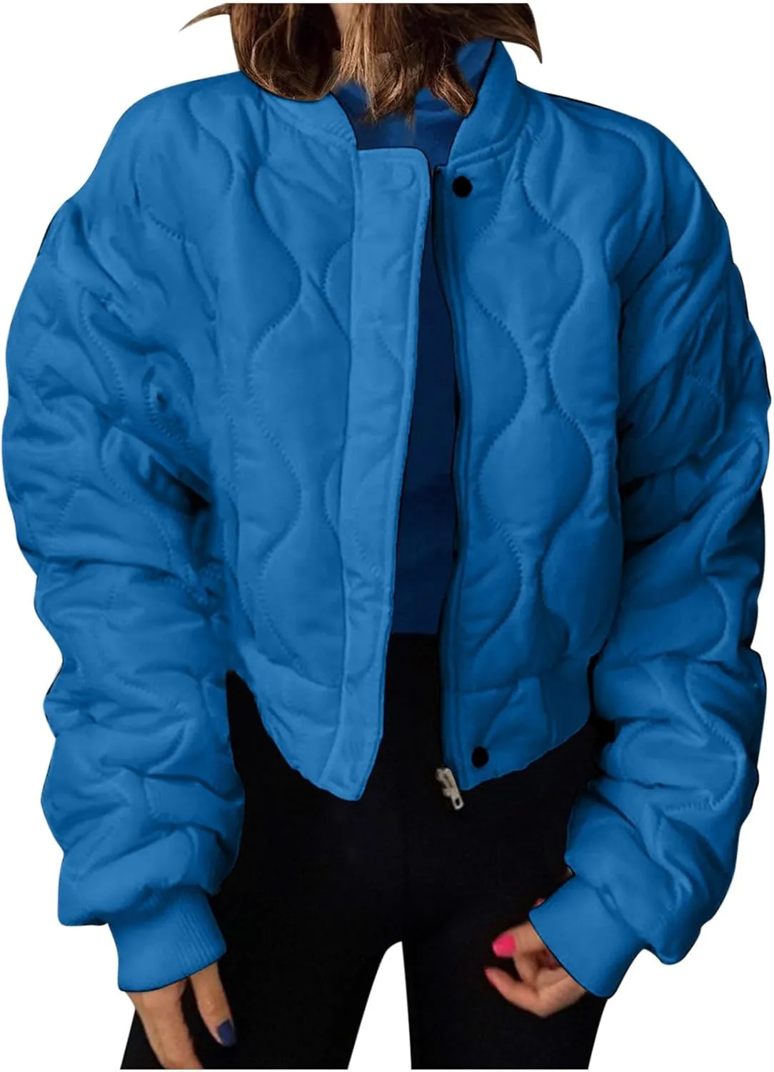 Women's Down Jackets Thicken Lightweight Parkas Solid Winter Coats Womens Fashion Versatile Outerwear with Pockets