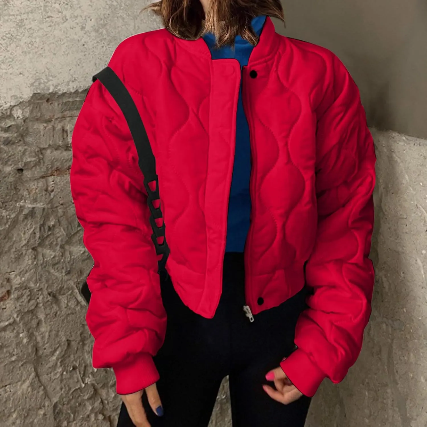 Women's Down Jackets Thicken Lightweight Parkas Solid Winter Coats Womens Fashion Versatile Outerwear with Pockets