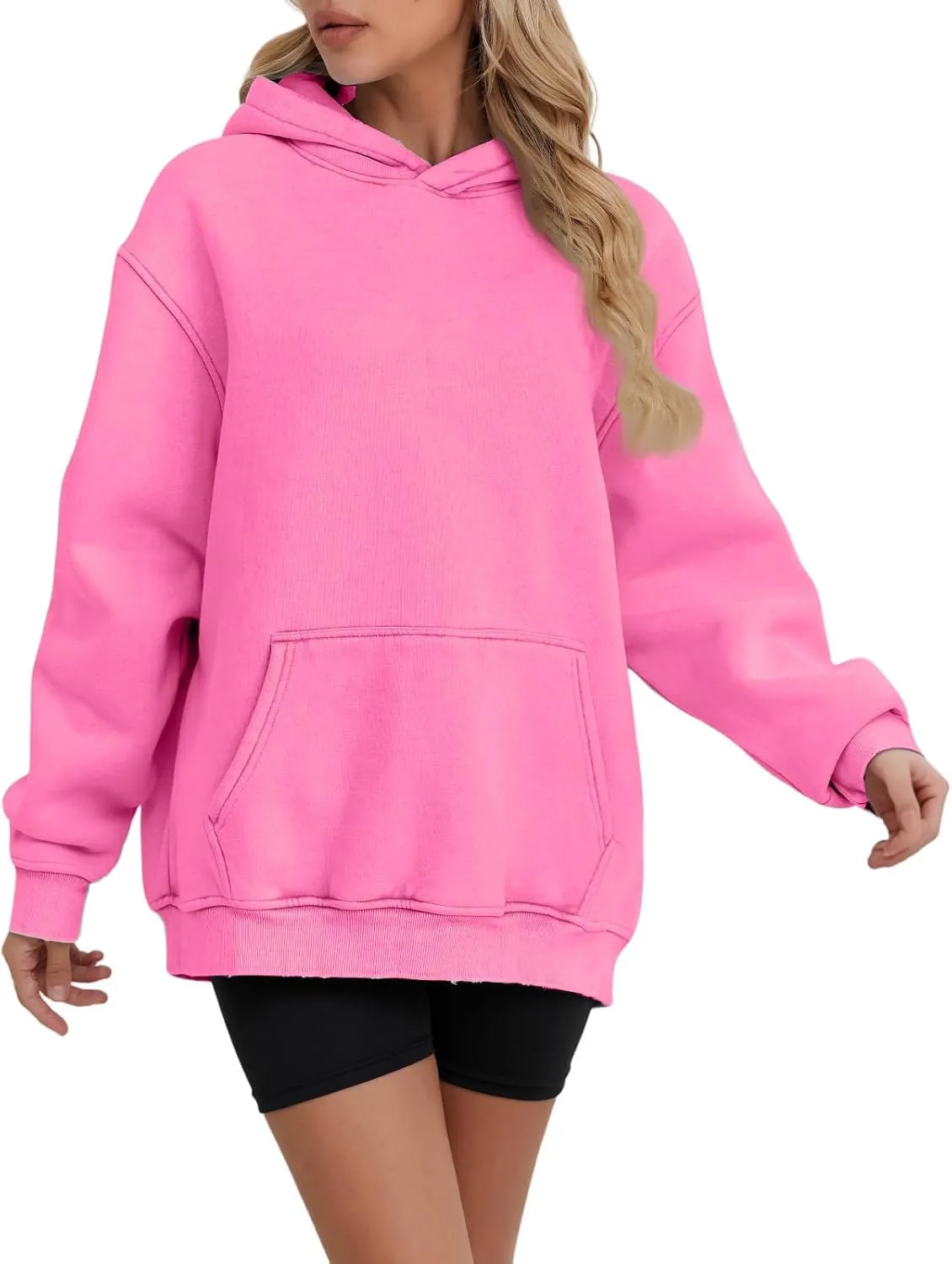 Women's Fleece Hoodies Sweatshirts 2024 Trendy Pocket Baggy Pullover Casual Daily Comfy Warm Outdoor Street Fall Item