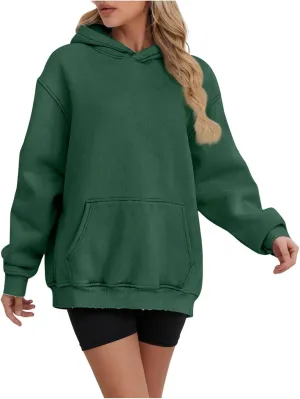 Women's Fleece Hoodies Sweatshirts 2024 Trendy Pocket Baggy Pullover Casual Daily Comfy Warm Outdoor Street Fall Item