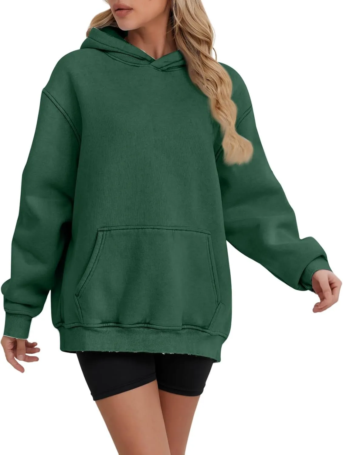 Women's Fleece Hoodies Sweatshirts 2024 Trendy Pocket Baggy Pullover Casual Daily Comfy Warm Outdoor Street Fall Item