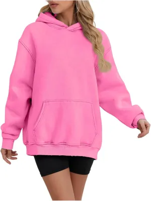 Women's Fleece Hoodies Sweatshirts 2024 Trendy Pocket Baggy Pullover Casual Daily Comfy Warm Outdoor Street Fall Item