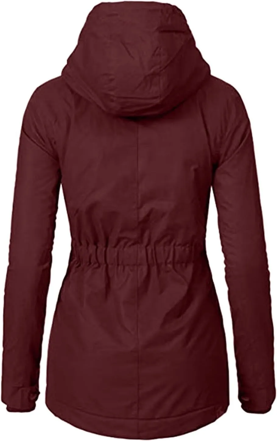 Women's Fleece Jackets Thickened Sherpa Lined Warm Winter Jacket Full Zip Up Slim Fit Solid Color Hooded Tops Outwear