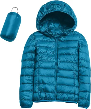 Womens Lightweight Packable Down Jackets Lightweight Puffer Coat with Hood Winter Thermal Puffer Jacket for Women