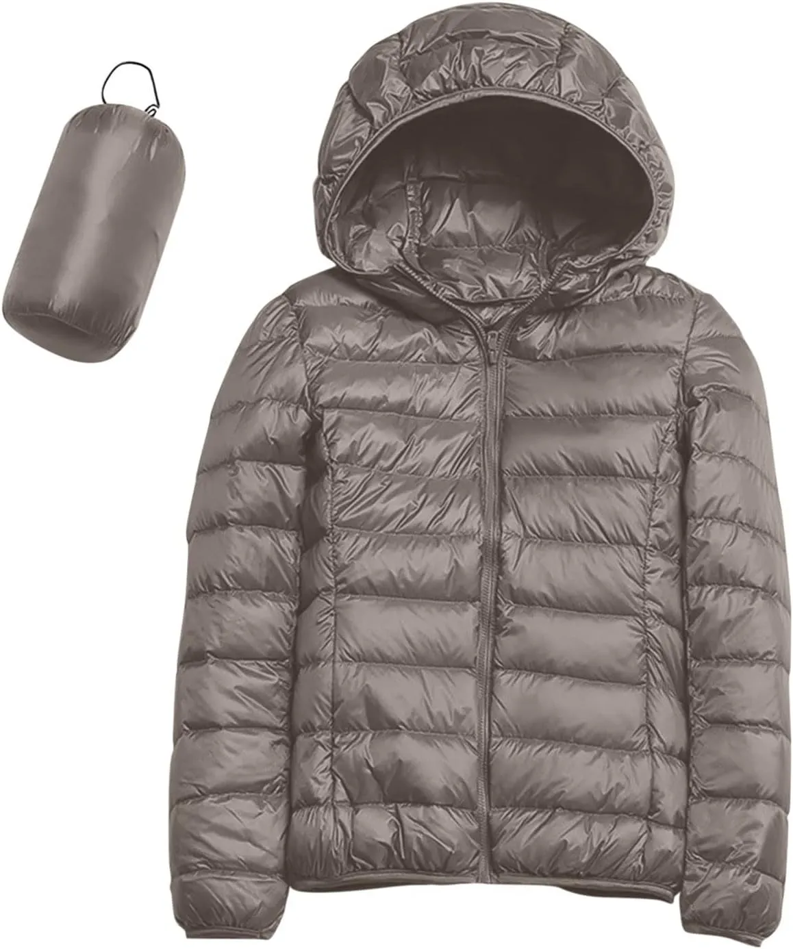 Womens Lightweight Packable Down Jackets Lightweight Puffer Coat with Hood Winter Warm Travel Puffer Jacket for Women