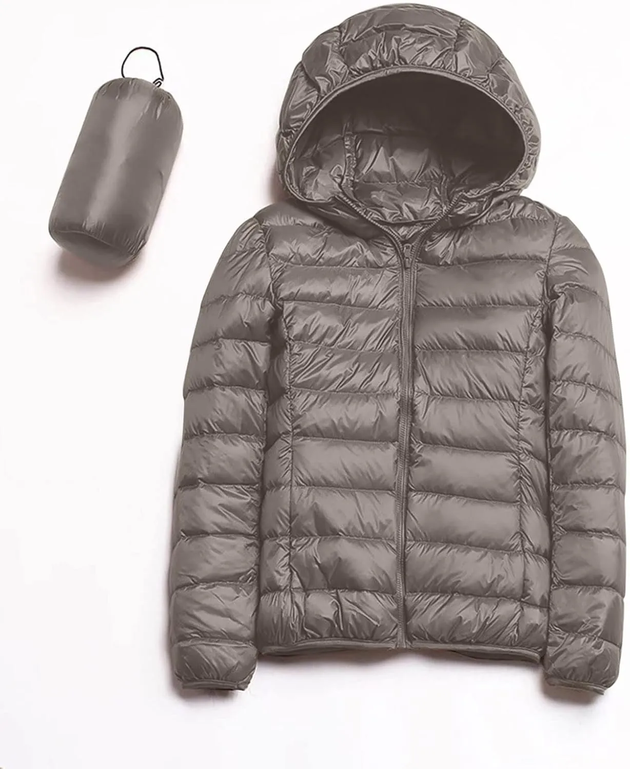 Womens Lightweight Packable Down Jackets Lightweight Puffer Coat with Hood Winter Warm Travel Puffer Jacket for Women