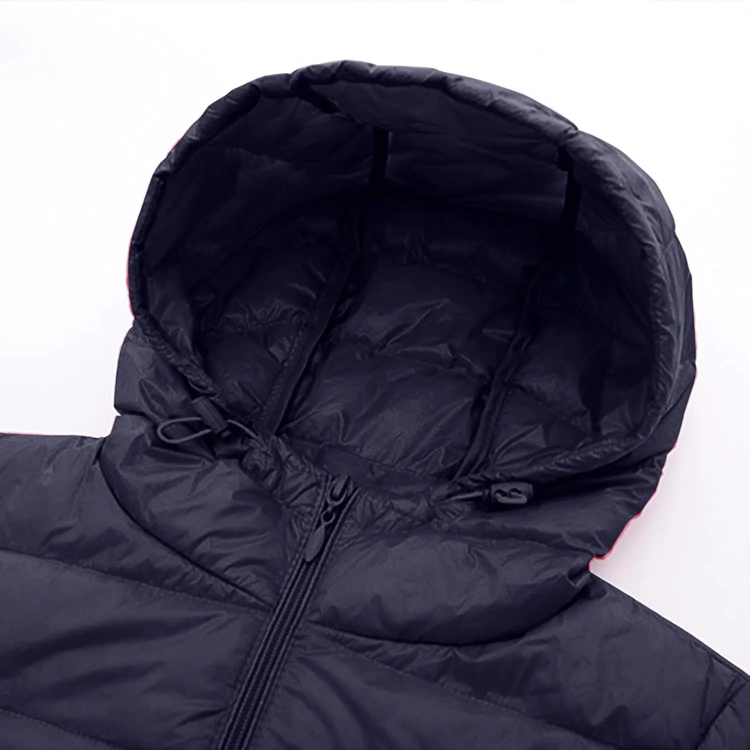 Womens Packable Puffer Jacket Winter Warm Lightweight Down Jackets Windproof Oversized Long Coat with Hood Outerwear