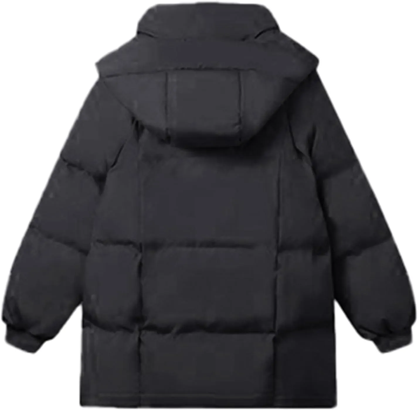 Women's Puffer Down Jacket Lightweight Quilted Jackets with Pockets Oversized Mid Length Thickened Hoodie Winter Coat