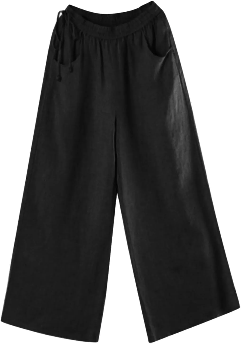 Womens Straight Leg Pull On Pants Cotton Linen Trousers Pants Slacks Casual Comfy Casual Pants Summer Long Pants