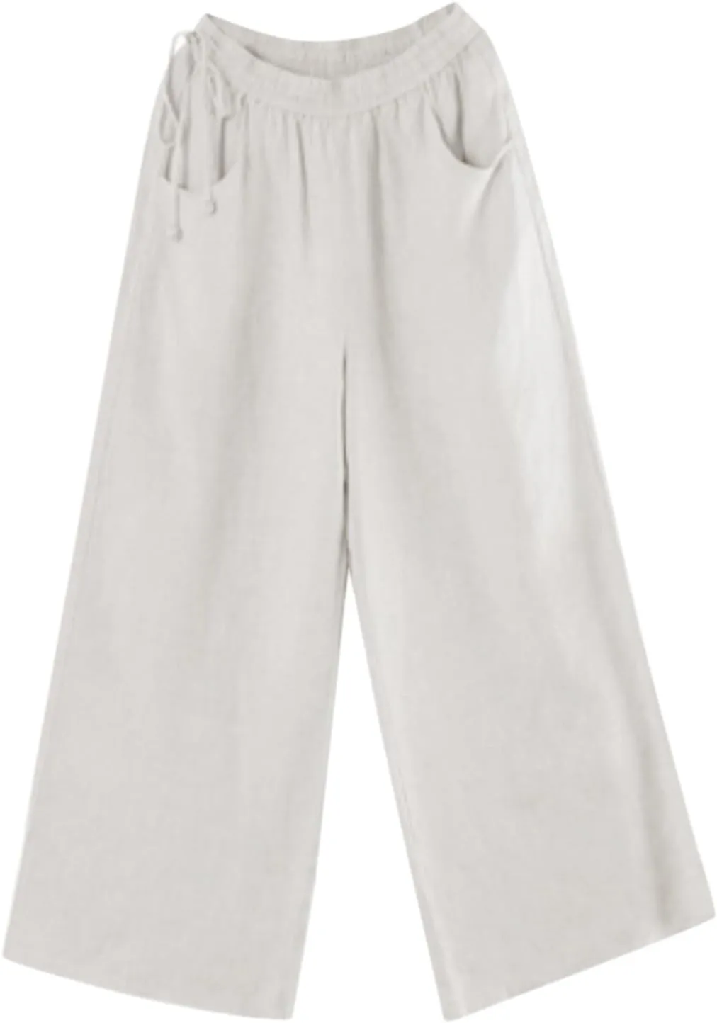 Womens Straight Leg Pull On Pants Cotton Linen Trousers Pants Slacks Casual Comfy Casual Pants Summer Long Pants
