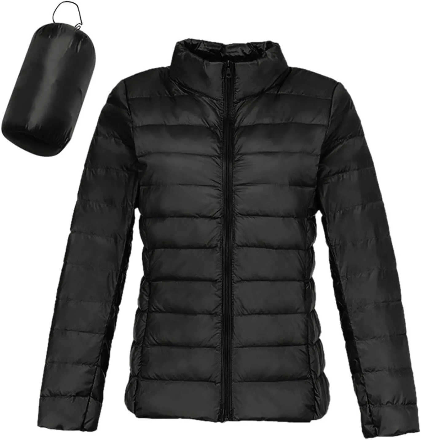 Women's Warm Waterproof Puffer Jacket Packable down Jacket Hooded Short Puffer Lightweight Winter Coat with Pockets