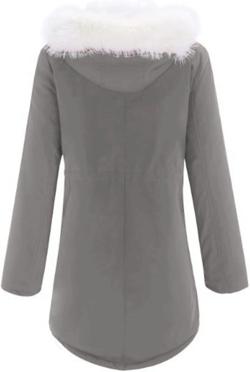 Womens Winter Coats Thicken Fleece Overcoats Warm Trench Coat Sherpa Lined Coats Warm Cotton Jackets Hood Outerwear