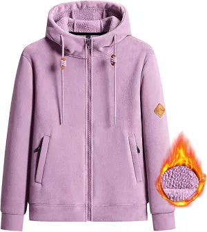 Womens Zip Up Hoodies Fleece Jackets Oversized Sweatshirts Fall Fashion Outfits Sweaters Casual Winter Warm Clothes