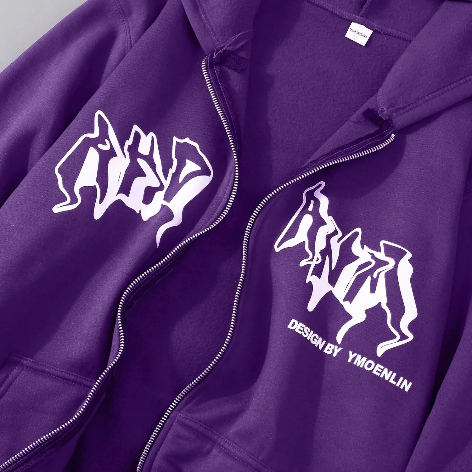 Y2k Sweatshirts for Women Full Zip Up Hooded Jacket Hip Hop Vintage Goth Print Tops Street Fashion Pullovers