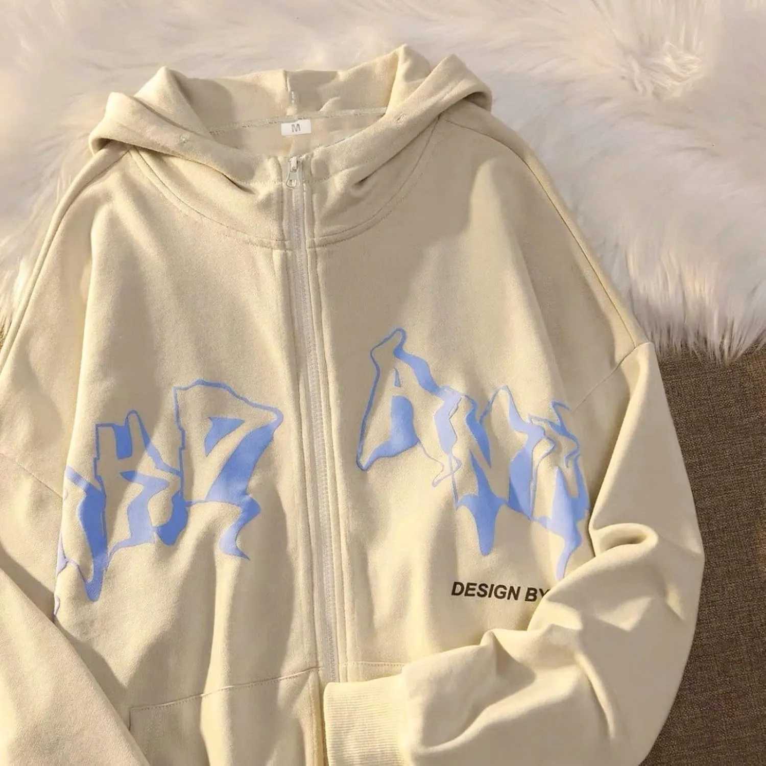 Y2k Sweatshirts for Women Full Zip Up Hooded Jacket Hip Hop Vintage Goth Print Tops Street Fashion Pullovers