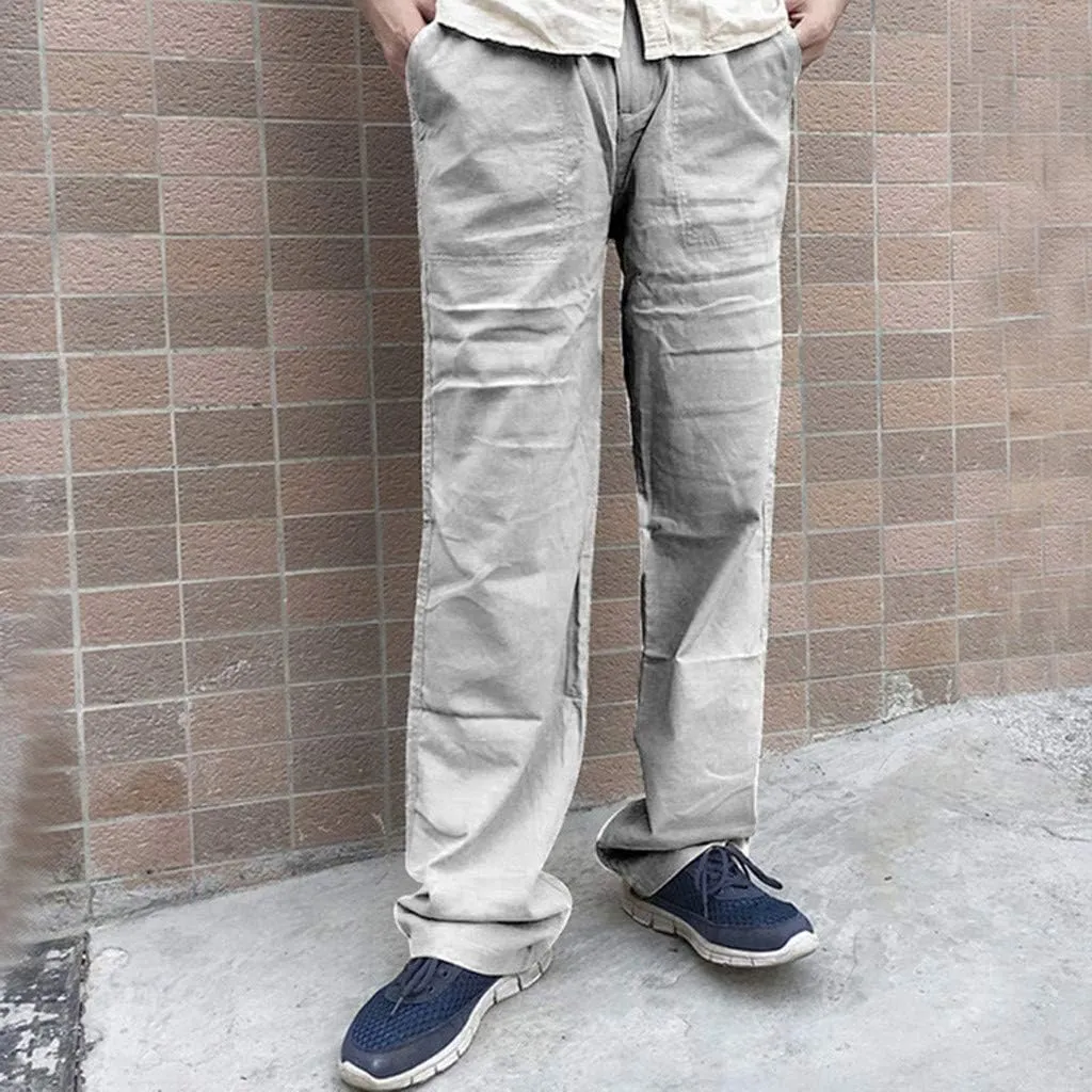 Ymosrh Camping Pants Men Printed Overalls Casual Pocket Sport Work Casual Trouser Pants Mens Casual Work Pants