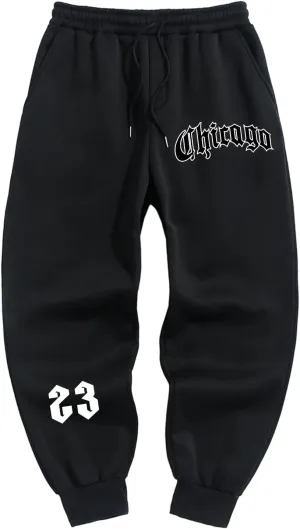 ZAFUL Printed Sweatpants for Men Casual Joggers Graphic Drawstring Sweat Pants Stretch Loose Solid Athletic Pants