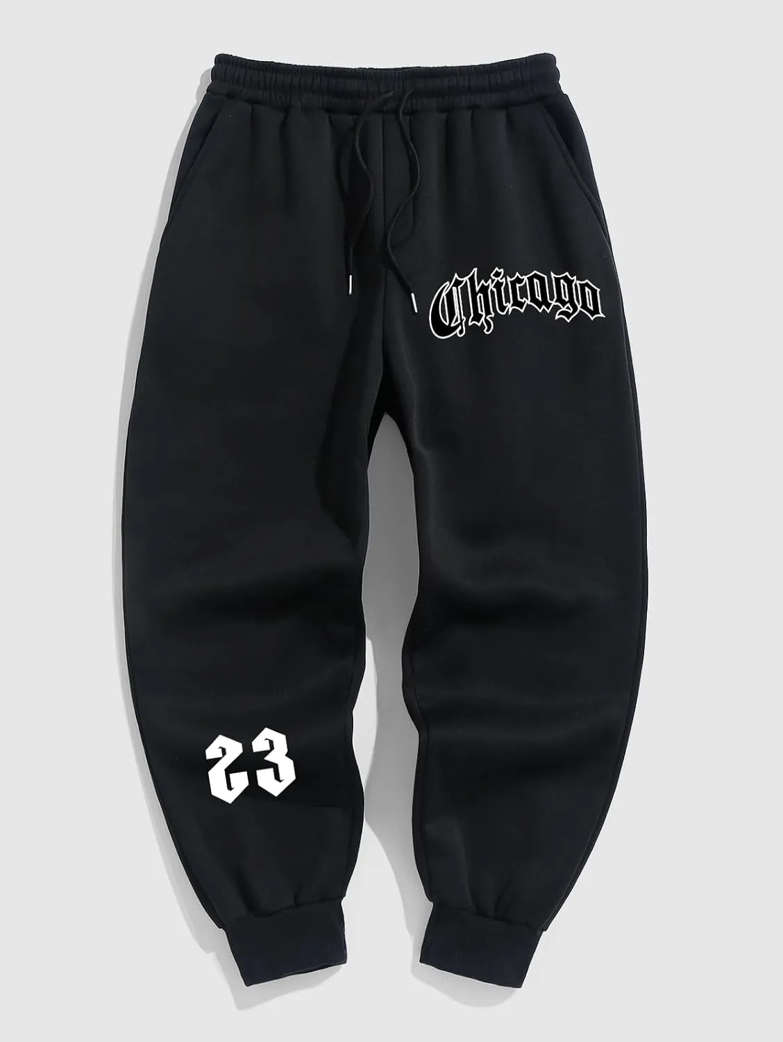 ZAFUL Printed Sweatpants for Men Casual Joggers Graphic Drawstring Sweat Pants Stretch Loose Solid Athletic Pants