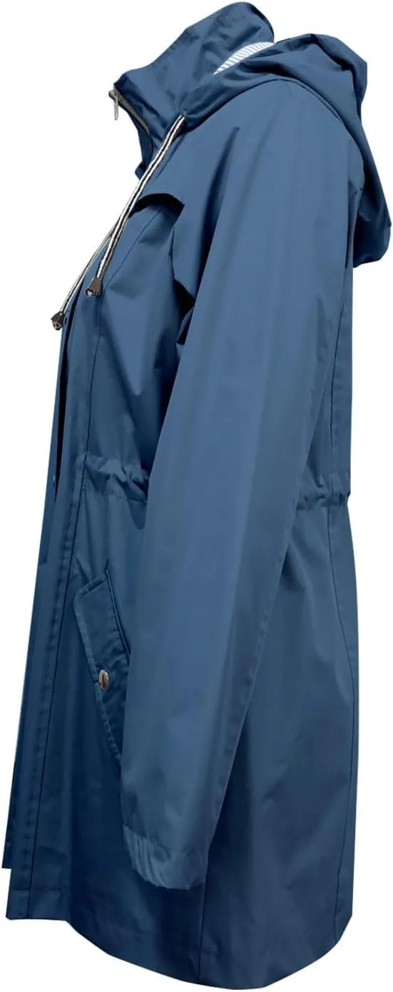 ZYXTIM Women's Waterproof Lightweight Rain Jackets Zipper Casual Classic Running Hooded Windbreaker with Pockets Drawstring